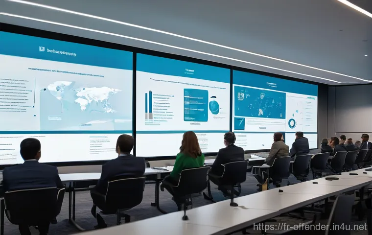 조직범죄 수사 기법과 한계 - **Prompt:** A state-of-the-art European law enforcement command center, bustling with activity. Larg...